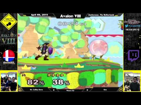 Avalon VIII - Mr. Cutting Horse (Cpt. Falcon) Vs Sixx (Link) - SSBM Singles Winners R2