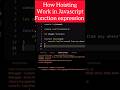 Hoisting Example For Interview Questions Mrtechbangalore Shots Javascript
