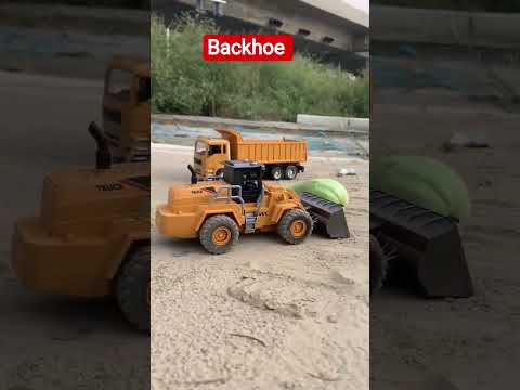 toy model of jcb 3DX backhoe loader dump truck and excavator crawler rc truck #cars #car #viral #usa