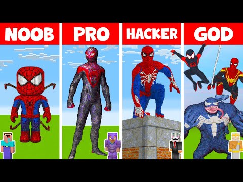 EPIC Minecraft Spiderman Statue Build Challenge