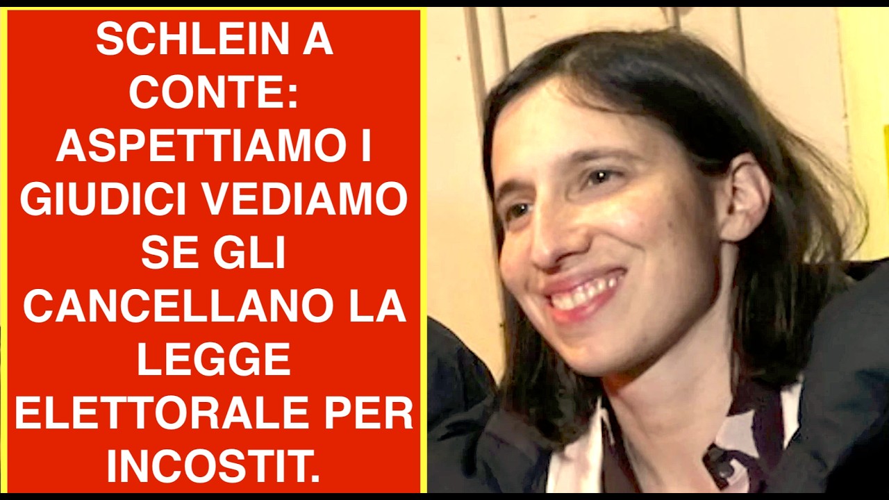 SCHLEIN A CONTE: ASPETTIAMO I GIUDICI VEDIAMO SE GLI CANCELLANO LA LEGGE ELETTORALE PER INCOSTIT.