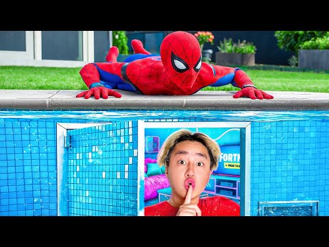 I Built a SECRET Room to Escape Spider Man!