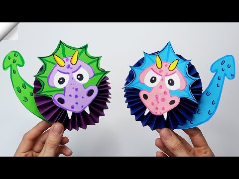 DIY 3D paper DRAGON Moving paper toys