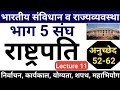 Indian Constitution Class 11 अनुच्छेद 52 से 62 राष्ट्रपति Pr