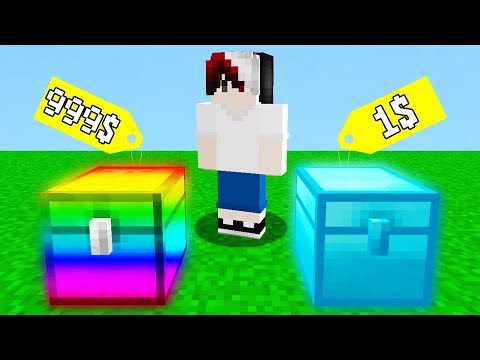 1$ ELMAS SANDIK VS 999$ RENGARENK SANDIK - Minecraft