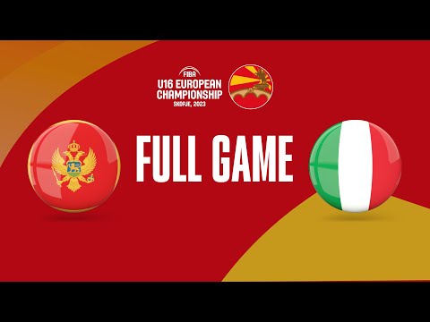 Montenegro v Italy | Full Basketball Game | FIBA U16 European Championship 2023