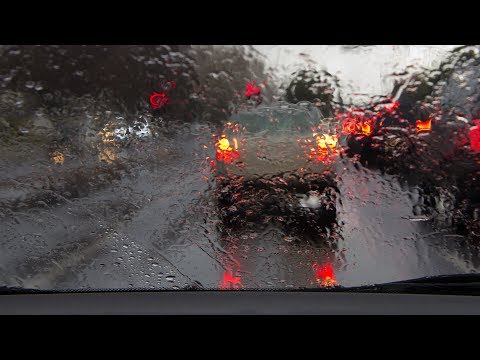 Rain on a Car Roof for Sleep – 4 Hours of Rain Sounds in a Driving Car for Relaxation