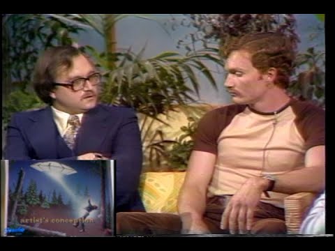 1977.  Travis Walton, allegedly detained by aliens in a UFO, confronted and interviewed