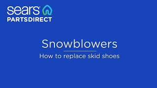 How to Replace Snowblower Skid Shoes