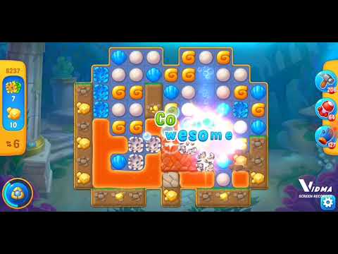 Fishdom. 8237 level no boosters and diamonds - 11 moves