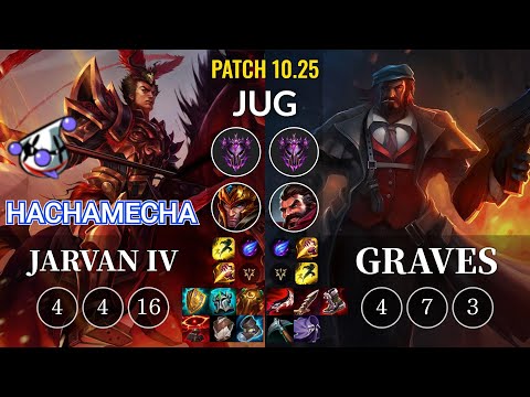 RJ hachamecha Jarvan IV vs Graves Jungle - KR Patch 10.25