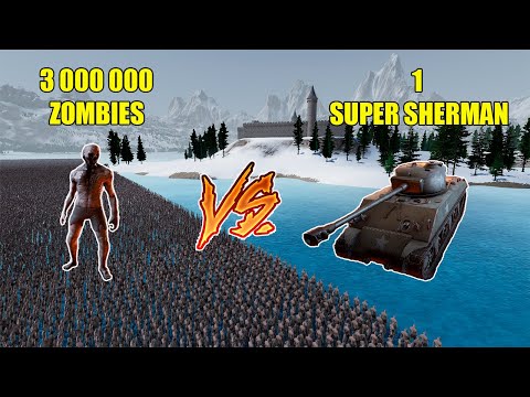 1 BRAVE SHERMAN VS  3 000 000 ZOMBIES UEBS2