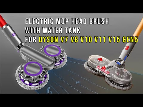 Electric mop Head for V7/V8/V10/V11/V15/V12 Cordless Vacuum Cleaner Accessories, Wet and Dry Floor Cleaning mop Brush Head(V10 Slim) video review thumbnail