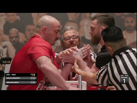 Jonathon Breda Vs Zurab Tavberidze💪 EastVsWest Armwrestling