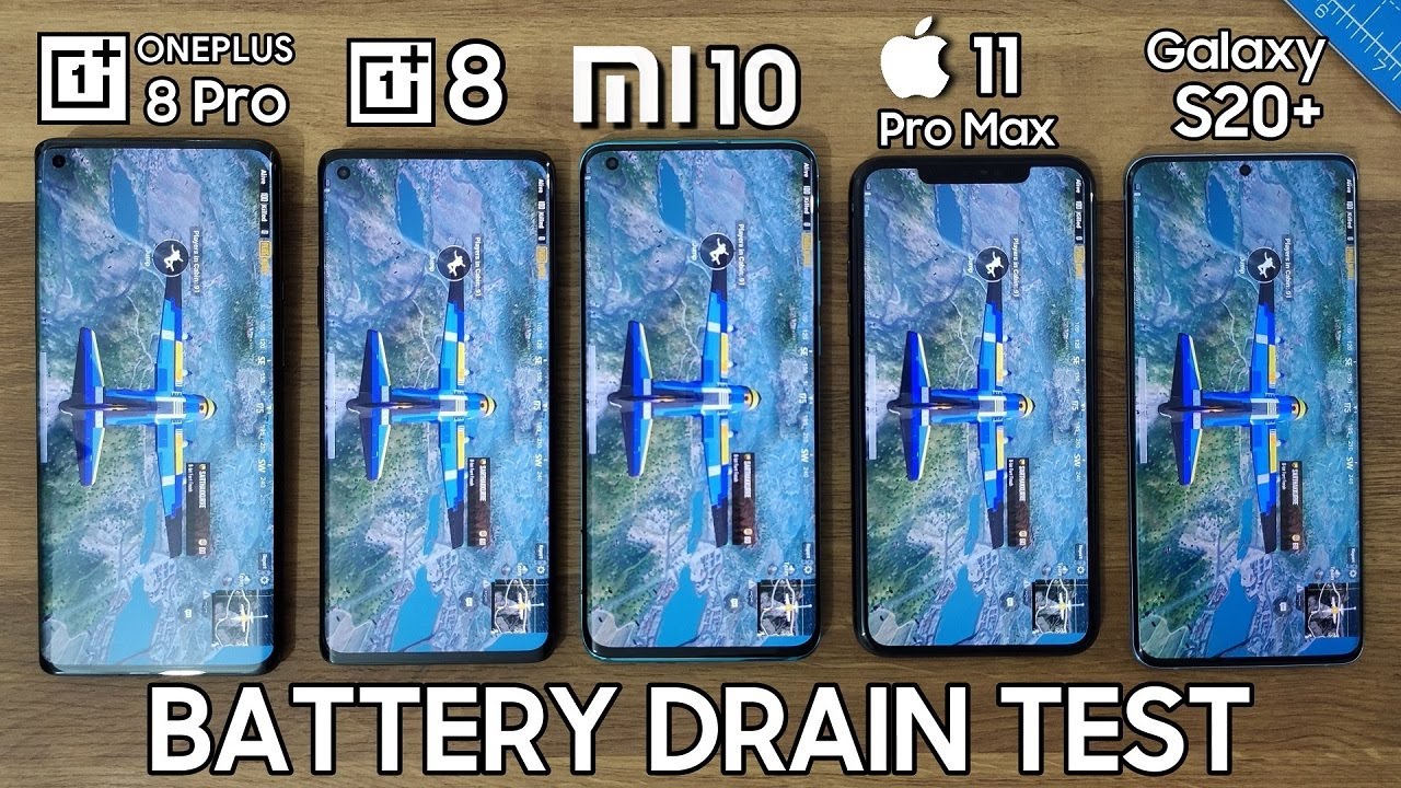 OnePlus 8 Pro vs Xiaomi Mi 10 / iPhone 11 Pro Max / Galaxy S20 Plus - BATTERY DRAIN TEST!