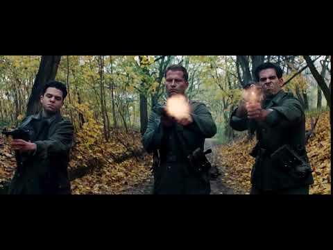 Gerold Hirschberg, Hugo Stiglitz and Donny Donowitz killing Nazis