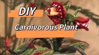 DIY Carnivorous plant #diy #pipecleaners #pipecleanercrafts #piranhaplant