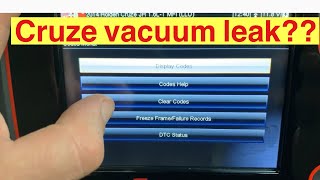 Chevy / Holden Cruze P0171 lean mixture fault.                                  Diagnosis and repair