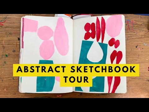 Abstract Sketchbook Tour - Mixed media sketchbook