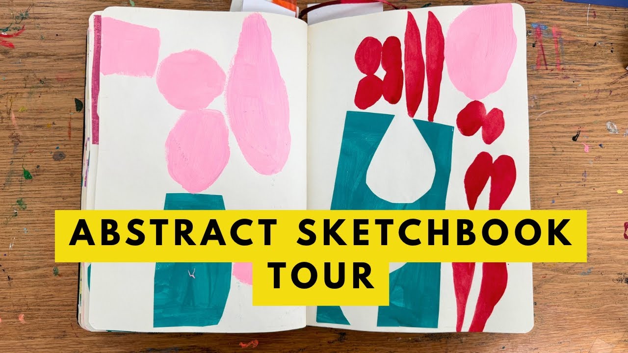 Abstract Sketchbook Tour - Mixed media sketchbook