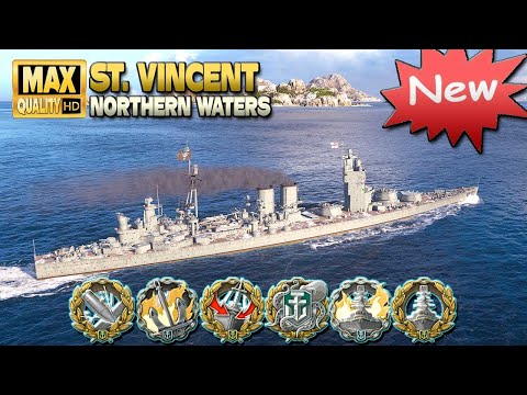 New battleship St. Vincent in Arms race - World of Warships