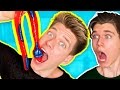 Gummy Food vs. Real Food Challenge! *EATING GIANT GUMMY SNAKE* Gross Worm Real Food Candy