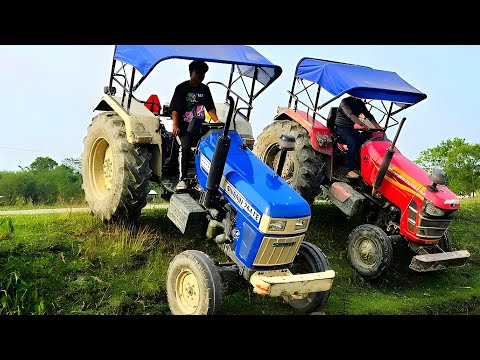 Swaraj 744 FE  and mahindra yuvo 575di stunt video | tractor stunt video ||