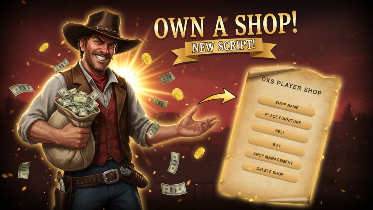 DXS Player Shops Script For RedM Rdr 2 | Dual x Scripts