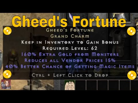 D2R Unique Items - Gheed's Fortune (Grand Charm)