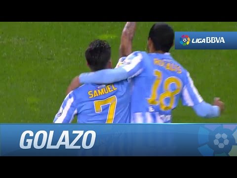 Golazo de Samuel (1-1) en el Málaga CF - UD Almería