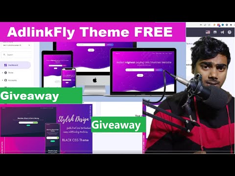 Giveaway: Adlinkfly pink and blue theme || Adlinkfly Premium Theme download