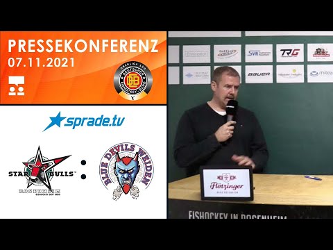 10. Spieltag: Starbulls Rosenheim - Blue Devils Weiden(Pressekonferenz)