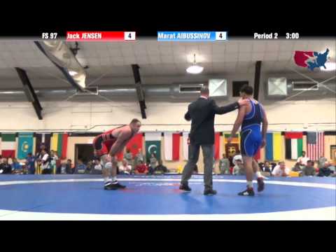 97 KG R16 - Jack Jensen (USA) vs Marat Aibussinov (KAZ)