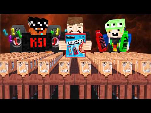 Can 10,000 Villagers Survive YouTubers? [Full Movie]