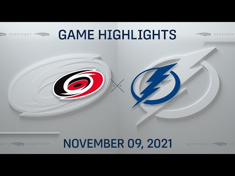 NHL Highlights | Hurricanes vs. Lightning - Nov. 9, 2021