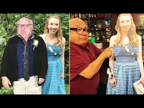 Danny DeVito Poses With Cutout of Teen Who Took Cutout of Him to Prom