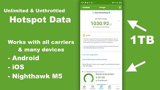 Unlimited & Unthrottled "Hotspot" any carrier on your Unlimited Plan!  Android, iOS, & 5G Hotspot