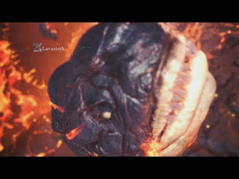 Monster Hunter World: Lavasioth Boss Fight #20 (Solo / Hammer)