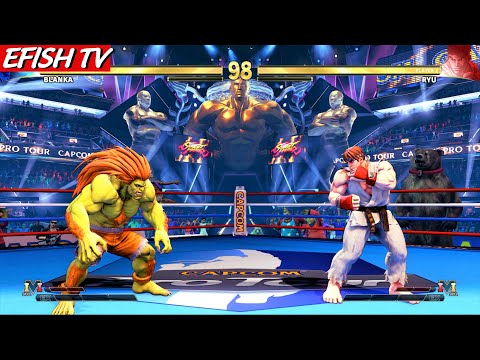 Blanka vs Ryu (Hardest AI) - STREET FIGHTER V
