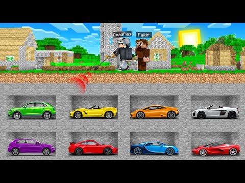 YER ALTINDA MİLYONER ARABALARI BULDUM 😱 - Minecraft