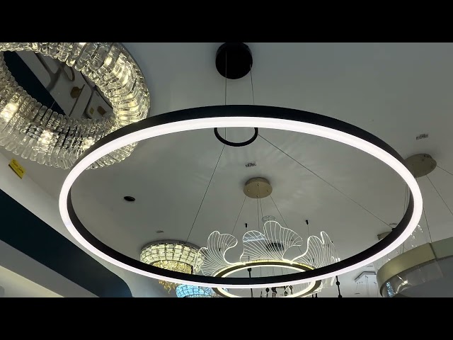 ثريا معلقة LED دائري مع حلقة قطر 80 سم 3000k