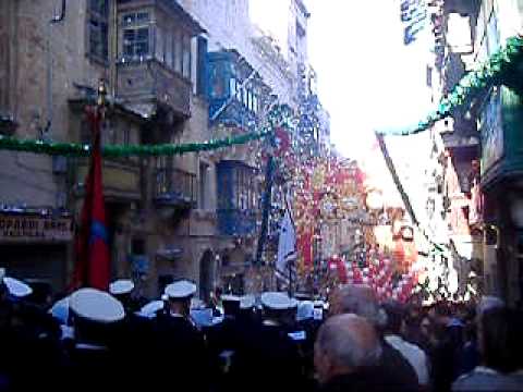 Valletta    Festa San Pawl Marc tas siegha   Marcia San Paolo numero cinque 5 mis Soc  Filar  La Vallette il Gimgha 10 ta' Frar 2012 malcolm schembri zabbar part 1