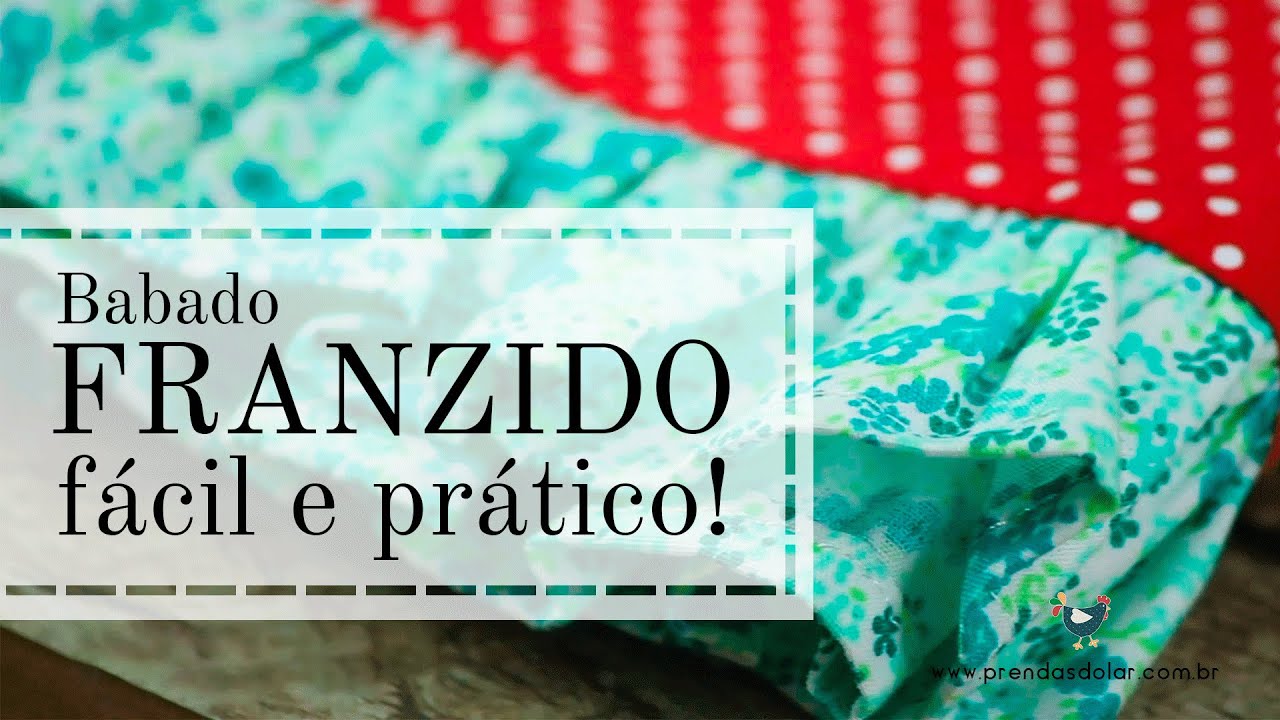 BABADO FRANZIDO fácil para pano de prato ou cortina!