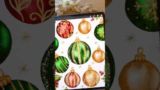 How to draw a Christmas bauble procreate digital watercolor #christmas  #procreate #digitalart #art
