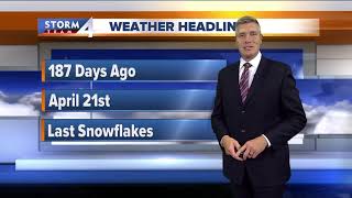 Stray shower, snowflake lingering Wednesday a.m.