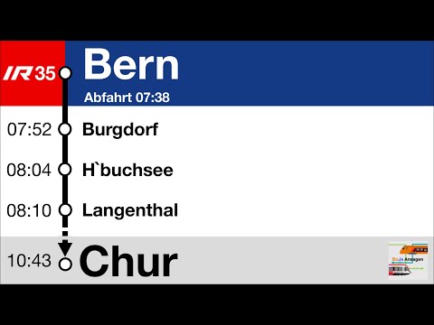 SOB Ansage | IR35 "Aare Linth" Bern - Chur | BoJa Ansagen