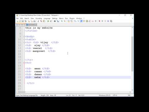 XHTML and CSS Tutorial 11 Tables