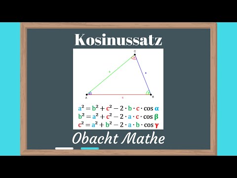 Kosinussatz mit Herleitung | ganz einfach erklärt | Trigonometrie | ObachtMathe