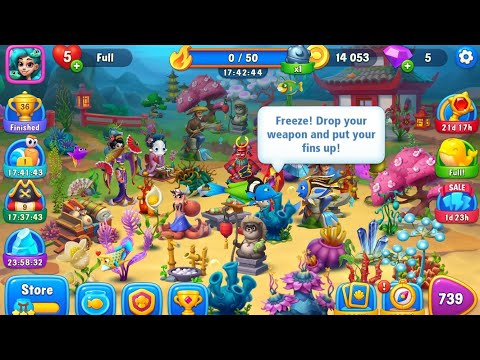 Fishdom ,Level-739 to Level-744 Super Hard Level,Beautiful Fish 🐠 Aquarium