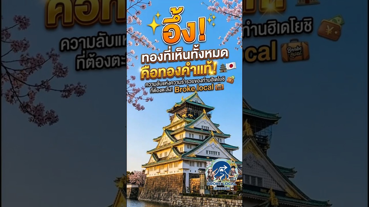 อึ้ง! ✨ ทองที่เห็นทั้งหมดบนปราสาทโอซาก้า คือทองคำแท้! 🏯 #OsakaCastle #shots